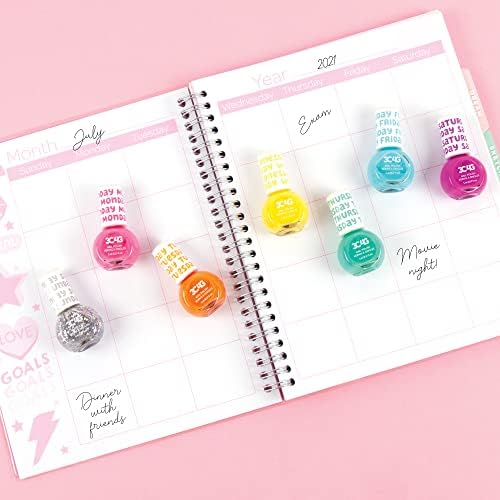 Bright Nail Polish Set for Girls & Teens - 7 Vibrant, Non-Toxic, Kid-Safe Colors for Every Day of the Week - Ideal Gift for Ages 8+ - Perfect for Parties & Play - Fun DIY Manicure Kit by Make It Real