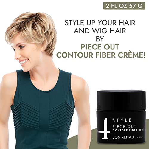 Jon Renau Piece Out Contour Fiber Crème – Wig Styling Cream for Synthetic, Heat-Friendly & Human Hair, 2 Ounces
