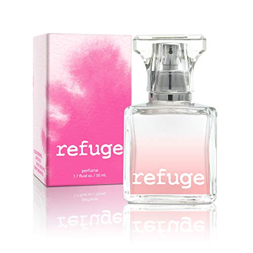 CHARLOTTE RUSSE Refuge Perfume Spray - Fresh Fruity Floral Fragrance for Daytime Wear, Evening Wear and Special Occasions - Raspberry, Peach, Apple, Sandalwood - 1.7 oz / 50 ml