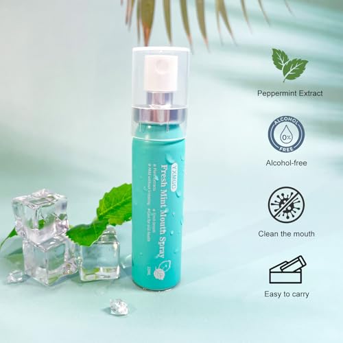 Breath Spray for Bad Breath Mouth Spray Breath Freshener Oral Breath Spray Mint Dry Mouth Spray Xylitol with Surprise Gifts 0.52 Ounce (Pack of 2)