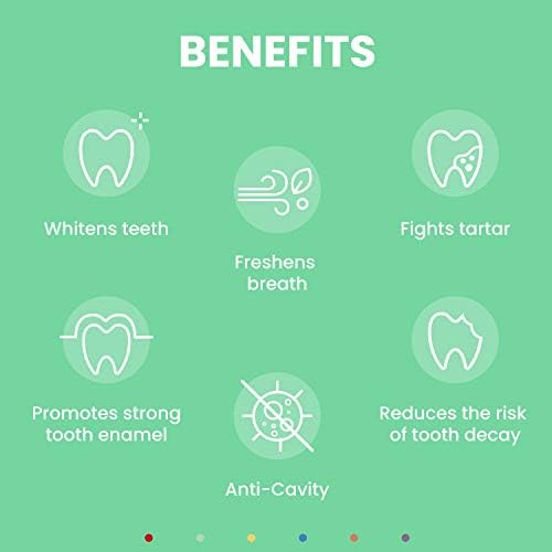 Kids Toothpaste with Daily Multivitamins B3, B5, B6, D, E, Xylitol, Calcium, Fluoride Free, Fresh Breath, Fights Tarter, Anti-Cavity, Safe to Swallow, 4.1oz, Bubble Gum Flavor