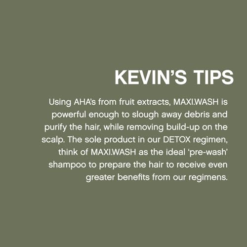 KEVIN.MURPHY MAXI.WASH - Detox Shampoo - Removes Build-Up & Minerals - Colour Safe Shampoo - Also a Scalp Shampoo - Sulphate Free & Paraben Free - 250 mL / 8.4 fl oz