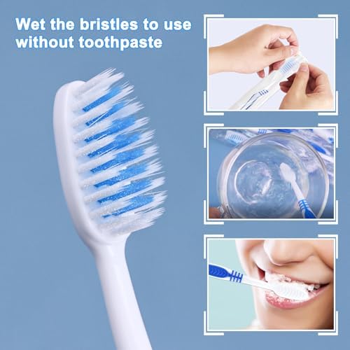 200 Prepasted Disposable Toothbrushes with Dental Floss Individually Wrapped Pre Pasted Toothbrushes Soft Bristle Travel Tooth Brush Single Use Wrapped for Hotel, Camping, Travel, Homeless