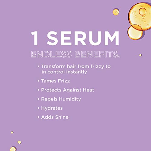 John Frieda Frizz Ease Original Hair Serum, Protecting Against Frizz, Heat, and Humidity While Adding Shine, Hydratesand Smooths Hair with Argan, Coconut, and Moringa Oil, 1.69 Oz, Pack of 2