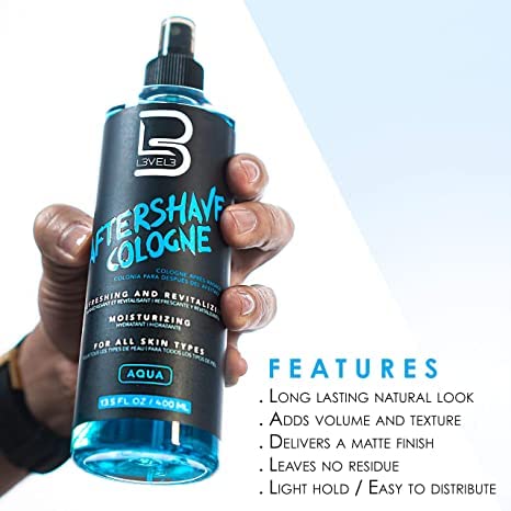L3 Level 3 After Shave Spray Cologne - Softens Skin - Refreshes and Relieves Face and Skin - Styling Powder Included