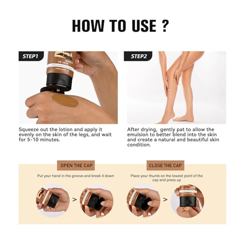 Leg Makeup Waterproof No Transfer | Scar & Tattoo Cover Up Foundation with Brush for Legs & Body, Long-Lasting Flawless Finish, Lightweight Formula for All Skin Tones (#2)