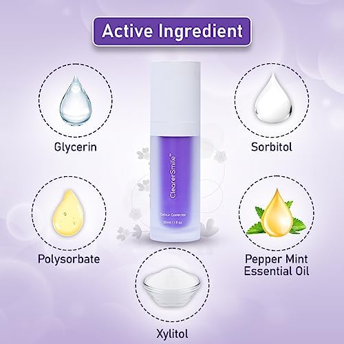 ClearerSmile™ Best Purple Toothpaste for Teeth whitening for Sensitive Teeth - Teeth Whitener - blanqueador de dientes