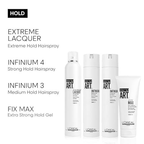 L'Oréal Professionnel Paris Infinium 4 - Strong Hold Hairspray For Natural Feel and Shine, Reduces Frizz Without Stiffness, For All Hair Types