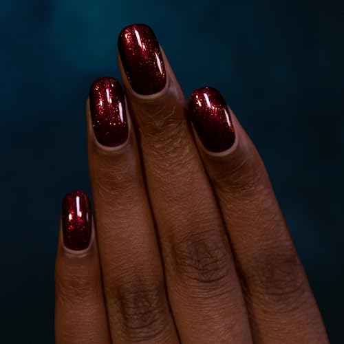 ILNP Sabrina - Dark Vampy Red Shimmer Nail Polish - Vegan, Cruelty Free, Non Toxic