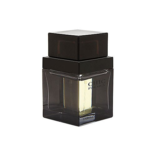 Carolina Herrera Chic Fragrance For Men - Leathery Wood And Adventure - Begins With The Warmth Of Wood And Smooth Touch Of Leather - Hint Of Saffron - Touch Of Cashmere Wood - Edt Spray - 2 Oz