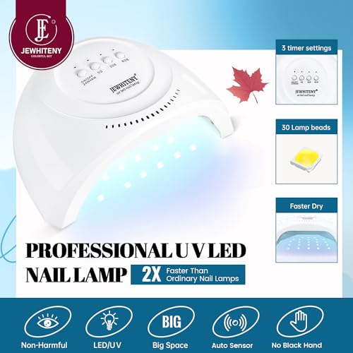 JEWHITENY 14 Colors Poly Nail Gel Kit With U V Lamp Poly Nail Extension Gel All-in-one Kit Builder Strengthen Art Starter DIY At Home Gifts For Women