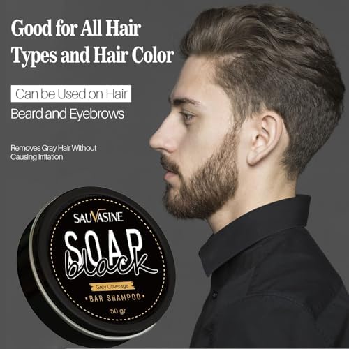 Gray Hair Reverse Shampoo Bar，Black Hair Soap for Deep Clean The Scalp Grey for Unisex Shampoo Soap for Women and Men
