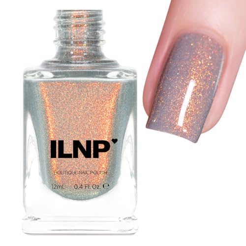 ILNP Flicker - Flickering Light Grey Shimmer Nail Polish