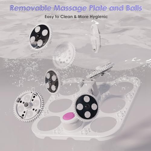 Collapsible Foot Spa Electric Rotary Massage, Foot Bath with Heat, Bubble,Temp Control, and 24 Motorized Shiatsu Massage Balls, Pedicure Foot Spa Tub for Stress Relief (Black)