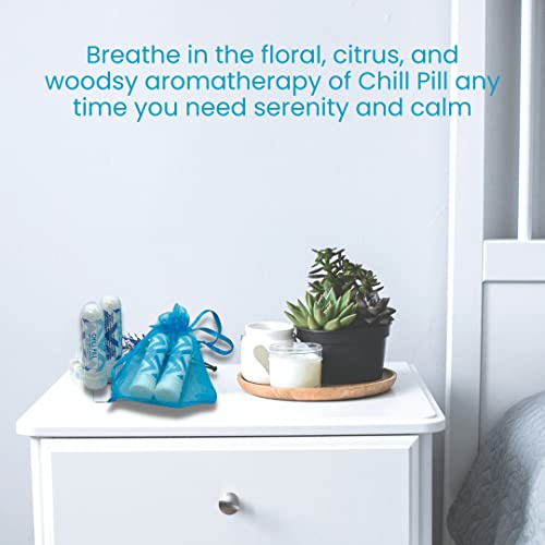 CHILL PILL 2PK Essential Oil Blend – Aromatherapy Tube with Lavender, Chamomile, Clary Sage – Soothing, Calming, Relaxing Fragrance – Stocking Stuffer