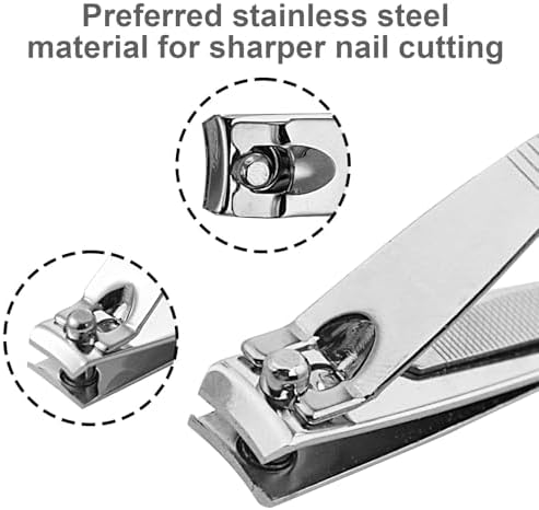 Individually Wrapped Nail Clippers in Bulk Stainless Steel Fingernail Clippers Bulk, Sturdy Thick Toenail Clippers Mini Men Women Nail Tip Cutter Trimmer for Homeless, Travel, Hotel (2 inch 50Count)