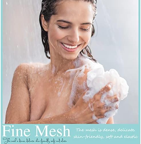 CHENGU 80 Pcs Loofah Bulk Sponge Bath Sponges for Shower Bath Luffa Bulk Pouf Shower Puff Wash Body Pouf Mesh Loofah Exfoliating Body Scrubber for Baby Women Men, 20g (Mixed Colors)