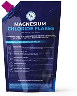 Dead Sea Magnesium Flakes Bath Salts | Premium Magnesium Supplement Bath Salts (5 Pound)