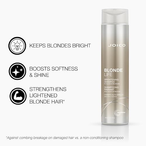 Joico Blonde Life Brightening Shampo & Conditioner | For Blonde Hair | Add Softness & Smoothness | Sulfate Free | Fortified With Monoi & Tamanu Oil