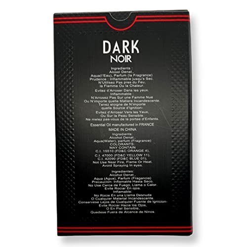 Dark Noir Eau De Parfum for Men by Secret Plus - 3.4 Fl Oz - Daytime Casual Wear - Ideal Gift!, (Pack of 1)