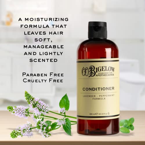 C.O. Bigelow Conditioner, Lavender Peppermint Conditioner Moisturizes & Softens Hair, Hydrating Luxury Conditioners for Men & Women, 10.4 Fl Oz.