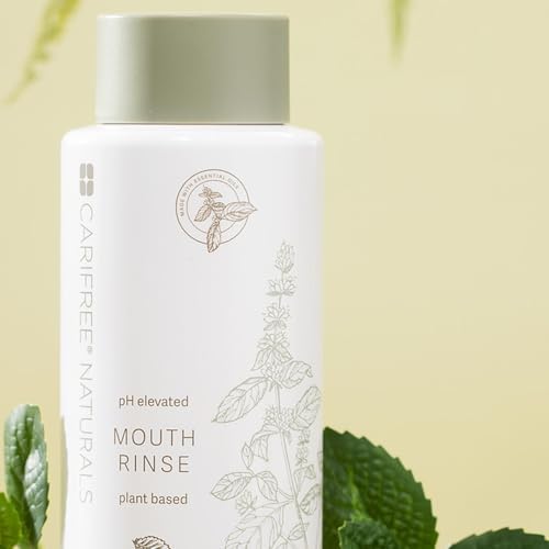 CariFree Naturals Mouth Rinse | pH Elevated, Fluoride-Free, with Magnolia Bark & Essential Oils, Organic Ingredients, Alcohol-Free, Dentist Recommended, Made in The USA, Wild Mint Flavor, 16 fl oz