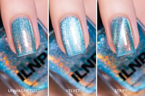 ILNP Flashing Lights - Vivid Teal Magnetic Shimmer Nail Polish