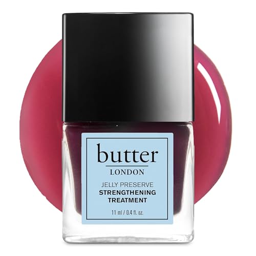 butter LONDON Nail Strengthener for Damaged Nails, Jelly Preserve - Translucent Finish Nail Polish Strengthens, Nourishes & Rejuvenates Nail Beds & Roots - Nail Care Products