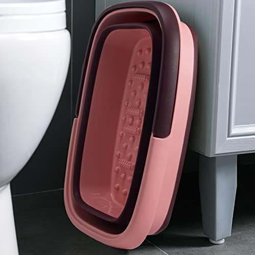 Collapsible Soak Tub with Handle For Foot Spa, Pedicure, Foot Soak Bath 15L/4 Gallons Massager Basin for Dry Cracked Feet, Home Spa Treatment