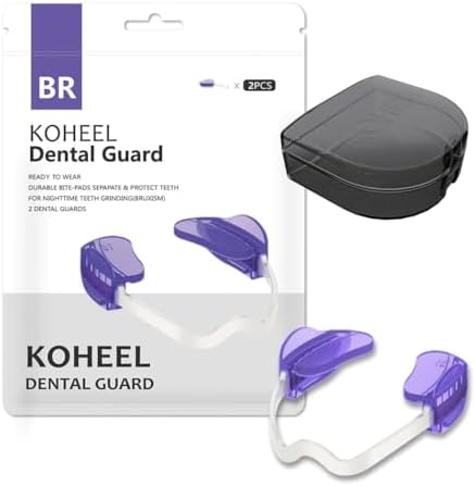 KOHEEL No-Boiling Adjustable Mouth Guard for Teeth Grinding and Clenching, Comfortable Night Guard for Bruxism Relief, TMJ Relief, and Sleep Improvement (2 Count)