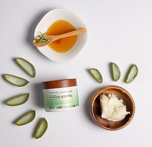 Kreyol Essence - Scalp Care POMAD, Detox + Treat, Rosemary Peppermint 4 Oz, Natural, Paraben Free, Healthy Scalp, Hair Care