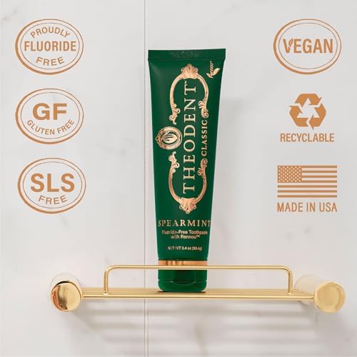 Classic with Rennou™: Fluoride-Free Theobromine Toothpaste for Proven Remineralization, Sensitivity Relief & Natural Whitening, Spearmint (3.4 Ounces, 96.4 Grams)