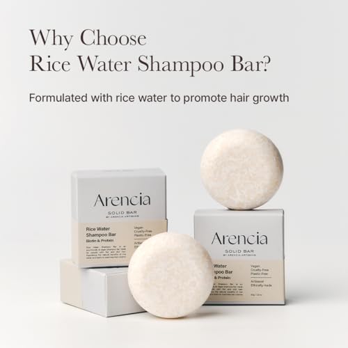 Korean Rice Water Shampoo Bar for Hair Growth & Strengthening, All Natural Formula with Biotin & Protein - Korean Hair Care