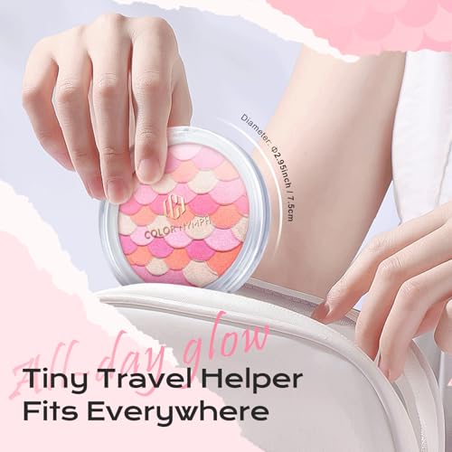 Color Nymph Powder Blush & Highlighter Makeup Set | Multi-Purpose Highlighter Palette | Highly Pigmented Soft Shimmer Face Blush Powder Palette | Vegan & Cruelty-Free, Mermaid Make up Design