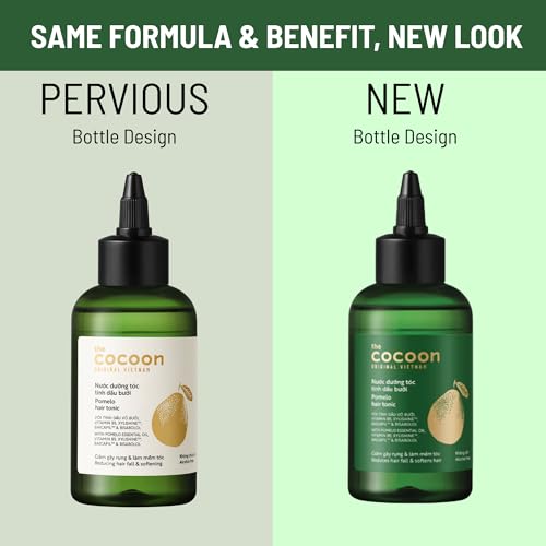 Cocoon Pomelo Grapefruit Oil Hair Tonic, Hair Growth Serum, Vegan Scalp Serum Treatment for Thinning, Damaged & Breakage Hair | Soften, Reduce Hair Loss & Promote Hair Growth | 4.73 fl oz