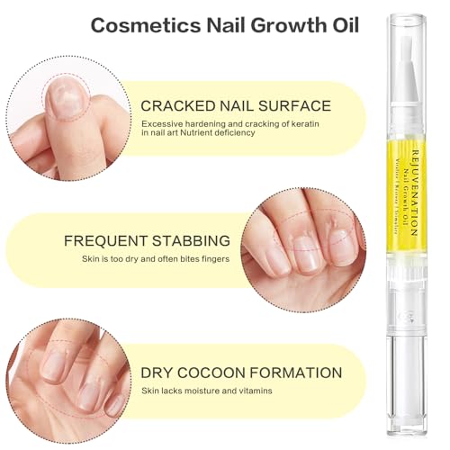 Brother Cosmetics Nail Growth & Repair Oil - Natural Rejuvenation, Instant Nail Strength (2PCS)