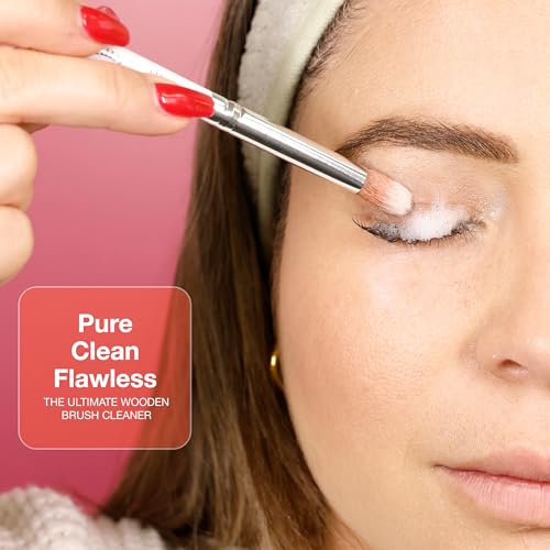 Curacoro Lash Shampoo Brushes Set, Eyelash Cleansing Brush For Cleansing Eyelash Extension, Soft and Comfortable Facial Makeup Remover Tools (Pink, Pack of 10)