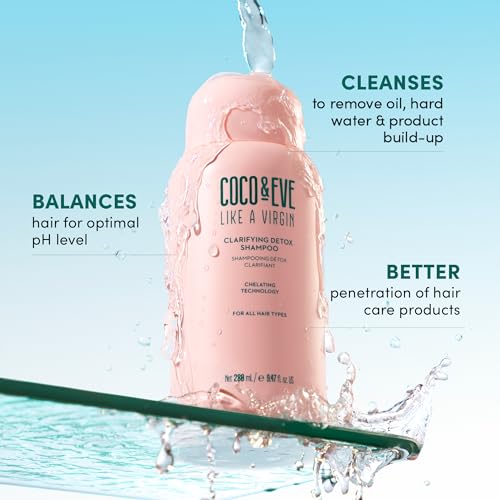Coco and Eve Clarifying Detox Shampoo. Remove Hard Water & Product Build Up. With Hibiscus Cider Vinegar to Detox Scalp. Color Safe & Non-Stripping. (280 ml)