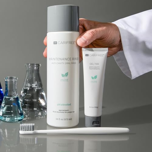 CariFree Maintenance & Prevention Kit, Mint | Anti-Cavity Fluoride Toothpaste & Mouthwash Freshens Breath and Moistens Mouth | Dentist Recommended for Oral Care (2 Piece Set)