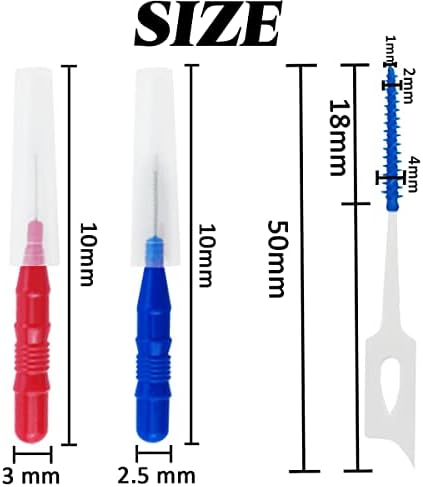 GXXMEI 250PCS Braces Dental Brush Flosser for Cleaner Interdental Brush Toothpick Dental Tooth Flossing Head Oral Dental Hygiene Toothpick Cleaners Cleaning Tool