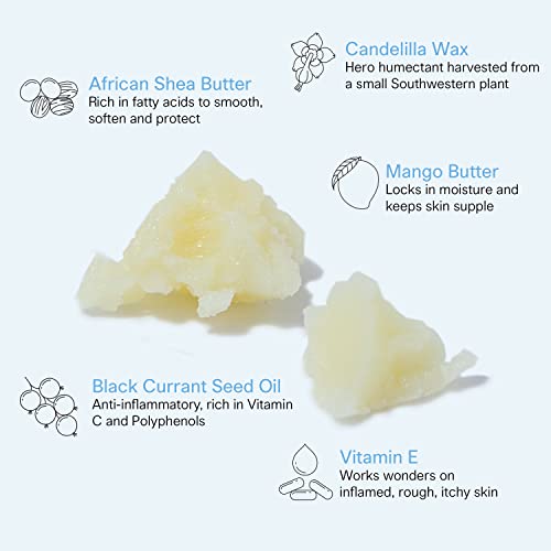 Cracked Heel Repair Foot Care Balm, Smooths & Fills Cracks & Rough Skin with Healing Shea & Mango Butters, Vegan, Cruelty Free, 1 oz