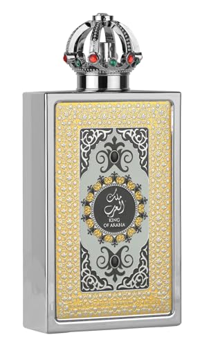 Lattafa Pride King of Arabia 100 ml EDP – Unisex Fragrance with Bergamot, Mint, Black Tea, Ginger, Leather & Vanilla – Warm Spicy Aromatic Scent