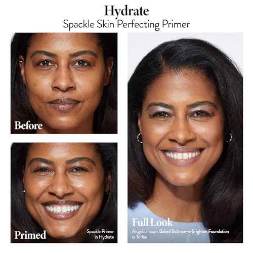 LAURA GELLER NEW YORK Hydration Heroes Kit: Spackle Primer, Hydrate + Jelly Balm Tinted Lip Balm, In the Buff + Serum Blush Cheek Tint (Just Peachy Lip Balm + Poppy Peach Blush)