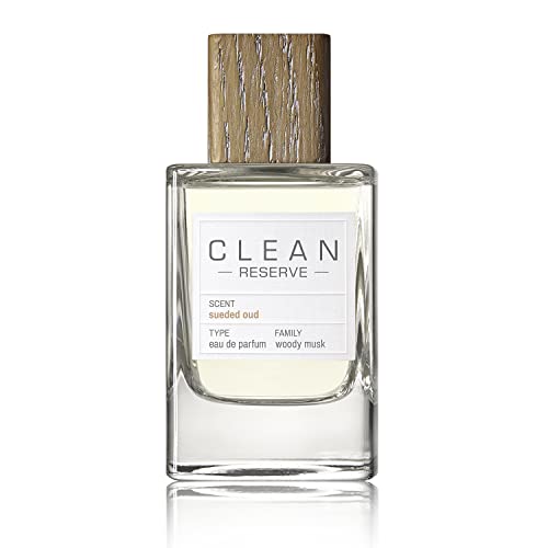 CLEAN RESERVE Sueded Oud Eau de Parfum | Eco-Conscious & Sustainable Spray Fragrance | Vegan, Phthalate-Free, & Paraben-Free | 3.4 Fl Oz/100mL
