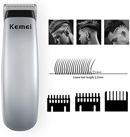 KEMEI Mini Clippers Trimmer Groomer Cordless Self-Haircut Kit Styling Shears with Stainless Steel