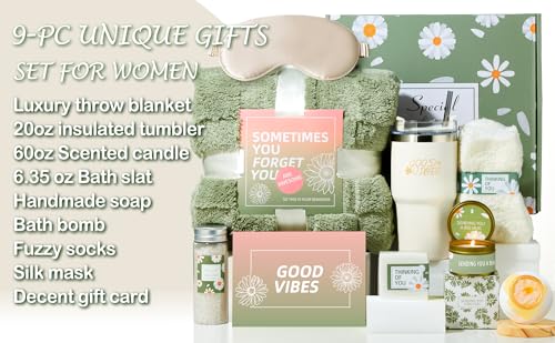 Care Package for Women Get Well Gift Baskets After Surgery Birthday Gifts for Women Self Care Gifts Relaxing Spa Gifts Thinking of You Gifts Blanket
