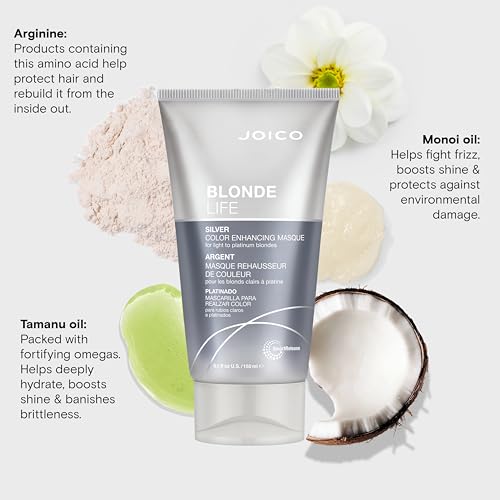 Joico Blonde Life Color Enhancing Masque | For Blonde Hair | Color Depositing Treatment | Maintain Unique Blonde Tones | Fortified With Monoi & Tamanu Oil