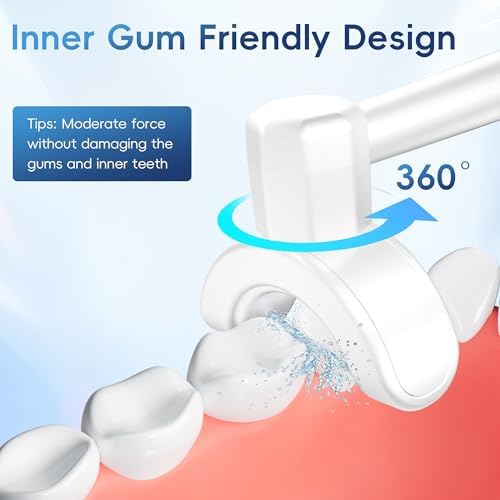 Cordless Water Flosser for Teeth Cleaning Pick, U-Shaped Flossing Head for 360° Deep Clean, 5 Modes & 9 Jet Tips, IPX7 Waterproof, Rechargeable & Portable Oral Irrigator for Travel, 350ML Large Tank