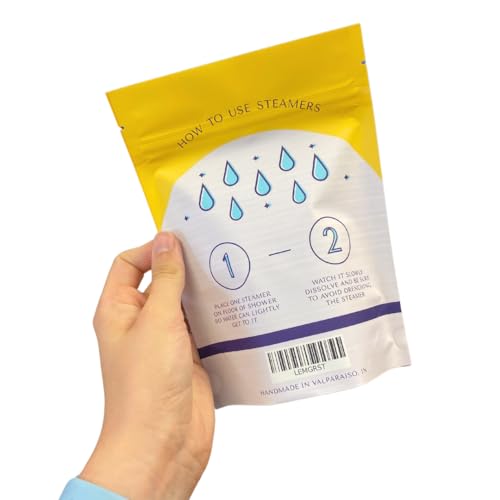 Lemongrass Shower Steamers, Aromatherapy Shower Steamers, Shower Tablets Aromatherapy, Shower Steamers with Essential Oils, Shower Bombs Made in the USA, Stress Relief and Self Care, Self Care Gifts