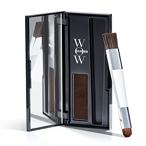 COLOR WOW Root Cover Up, Dark Brown – Instant Grey Coverage and Temporary Touch-Up, Water and Sweat Resistant, No mess Award-Winning Formula